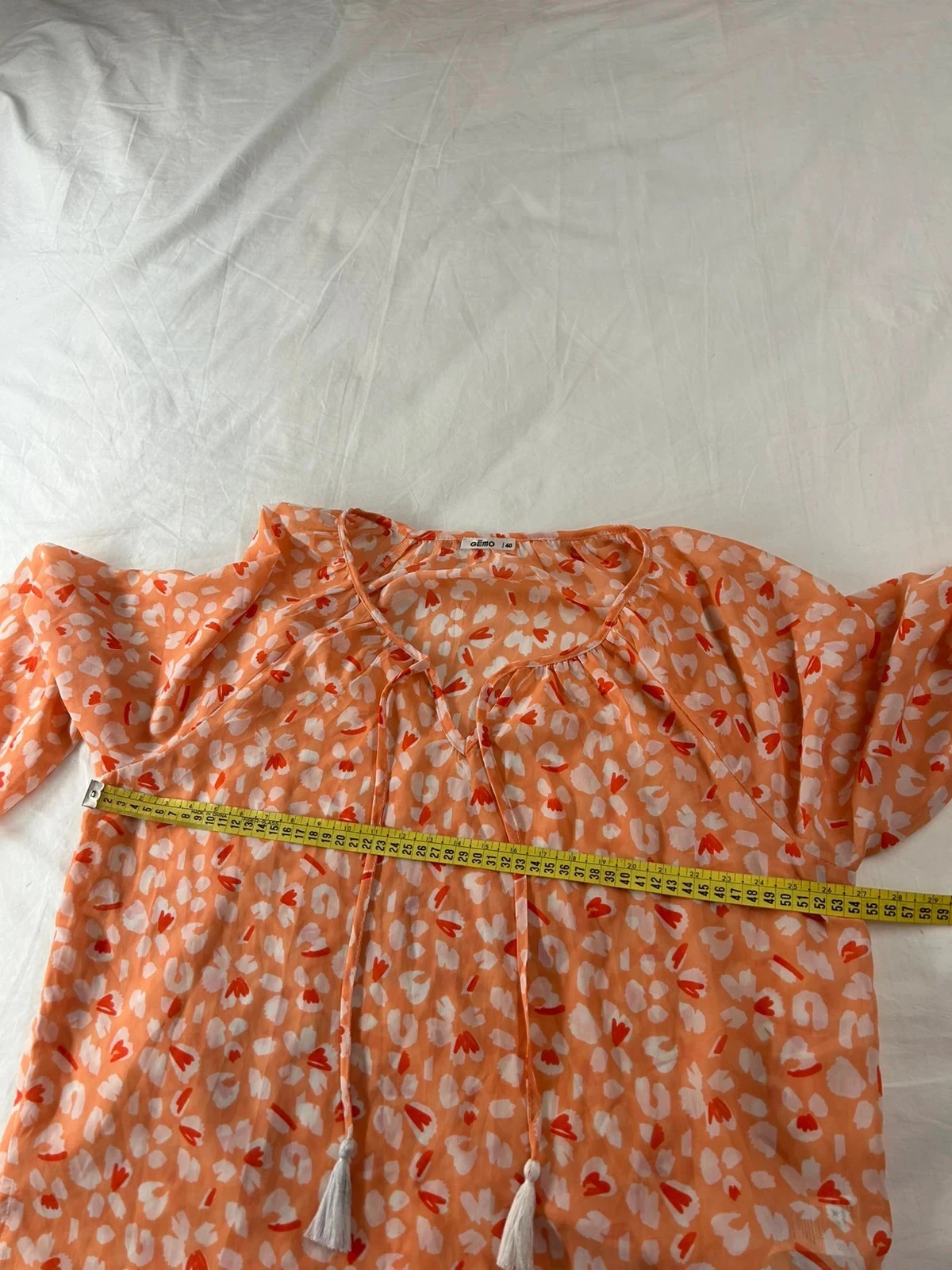 Blusa de mangas longas vintage gémo efeito transparente – photo 5